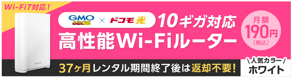 GMOとくとくBB 10ギガ対応ルーター