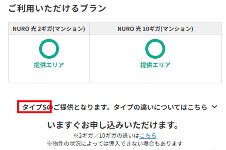 NURO光のキャンペーンページの画像