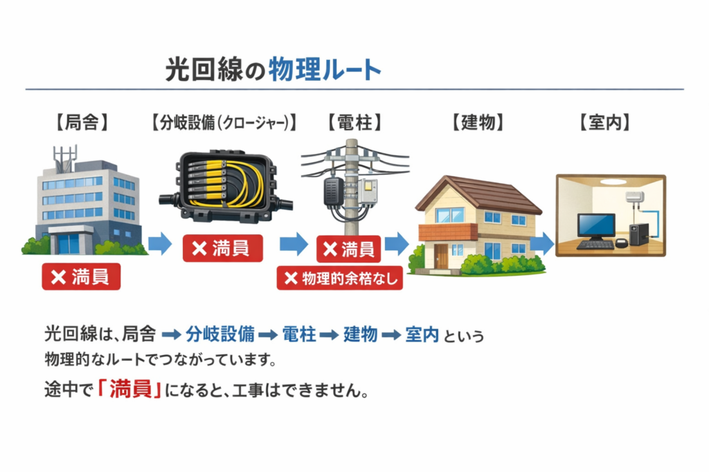 光回線の物理ルート