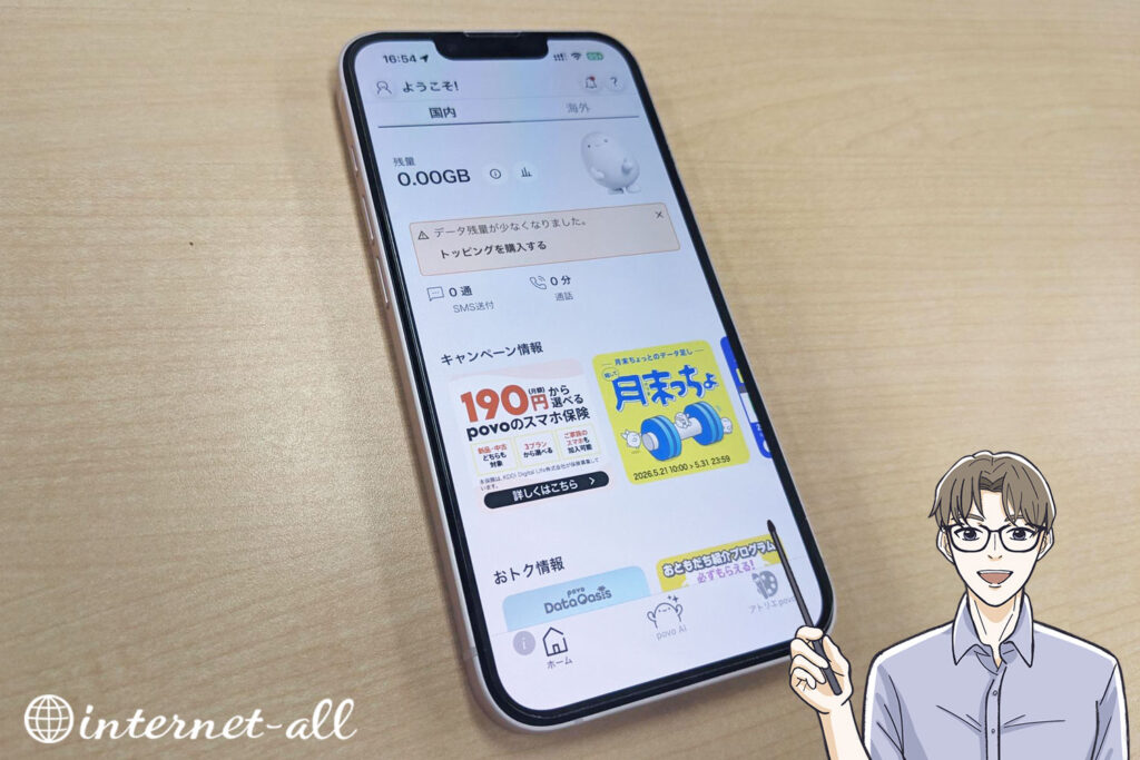 povo管理画面